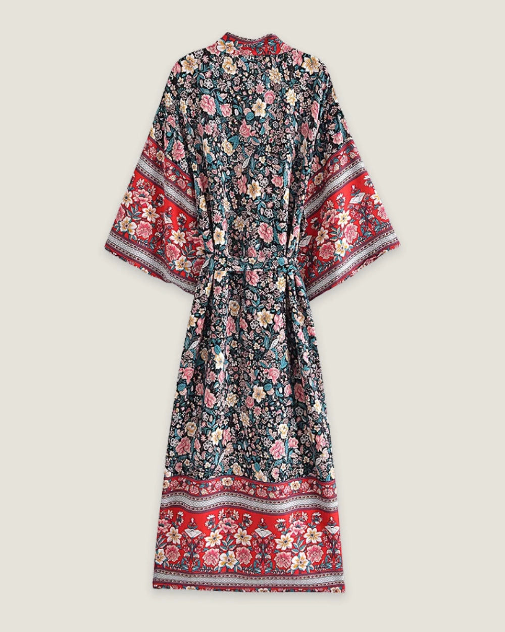 kimono long rouge femme | Akahana