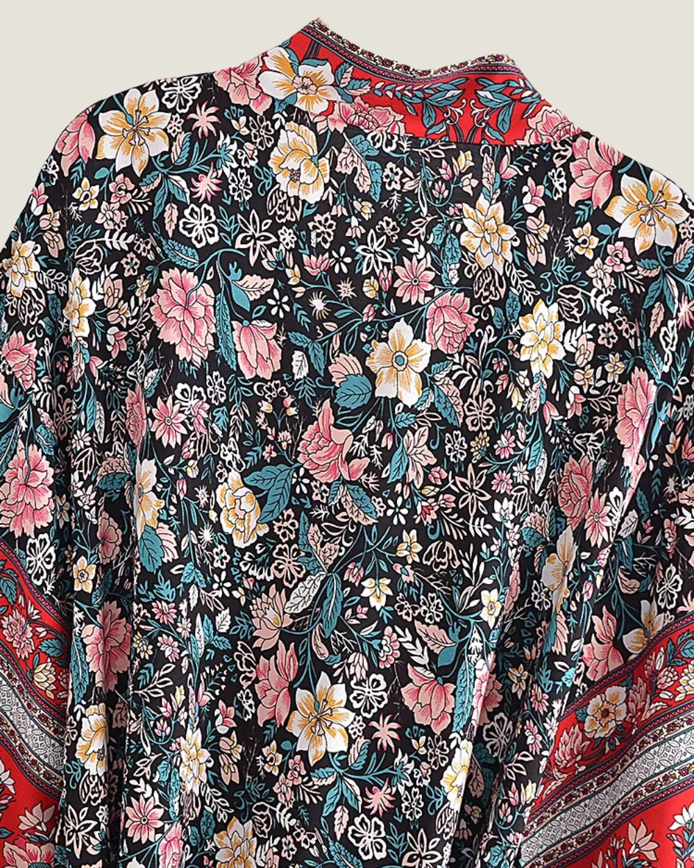 kimono long rouge femme | Akahana