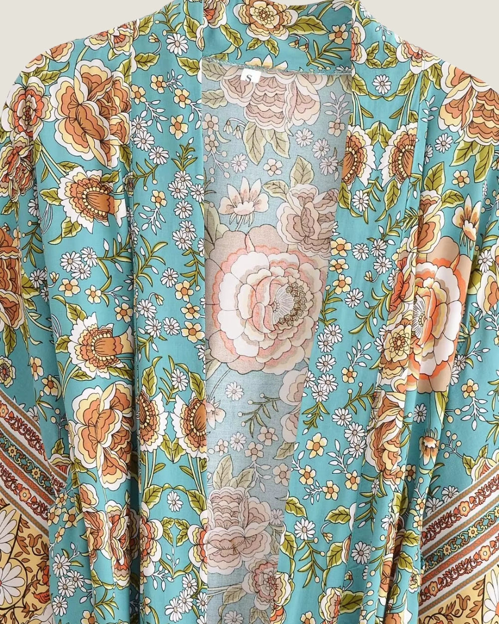 kimono long turquoise femme | Aoiha