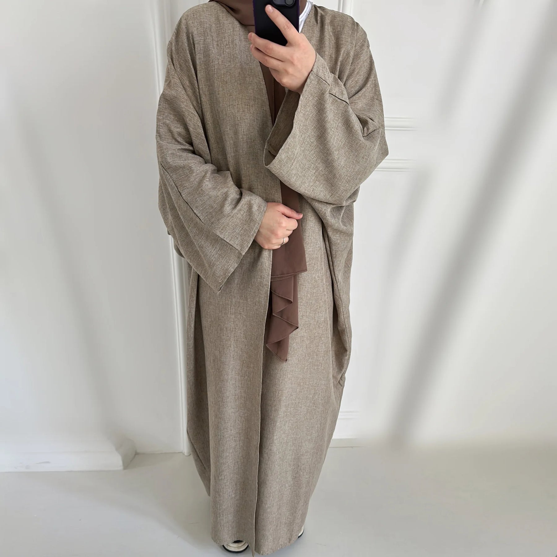 Kimono Abaya Linéa - Marron clair