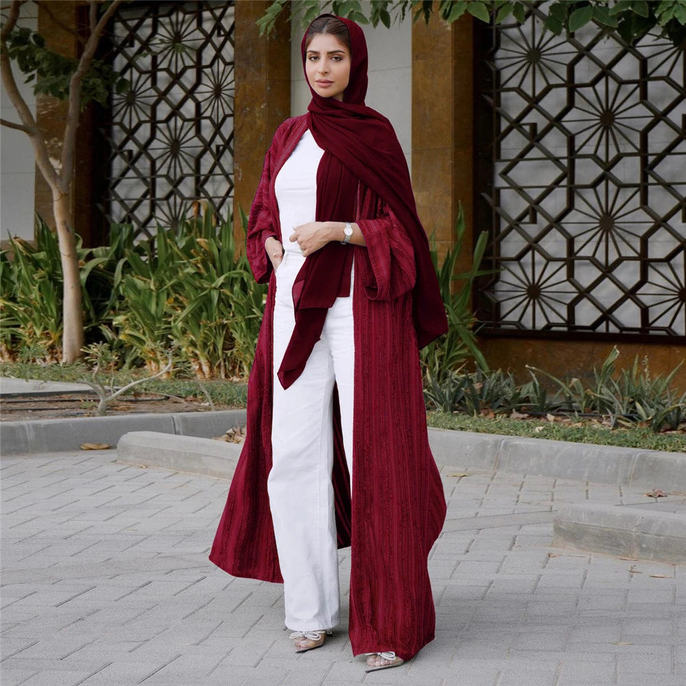 Kimono Abaya Namis - Rouge bordeaux