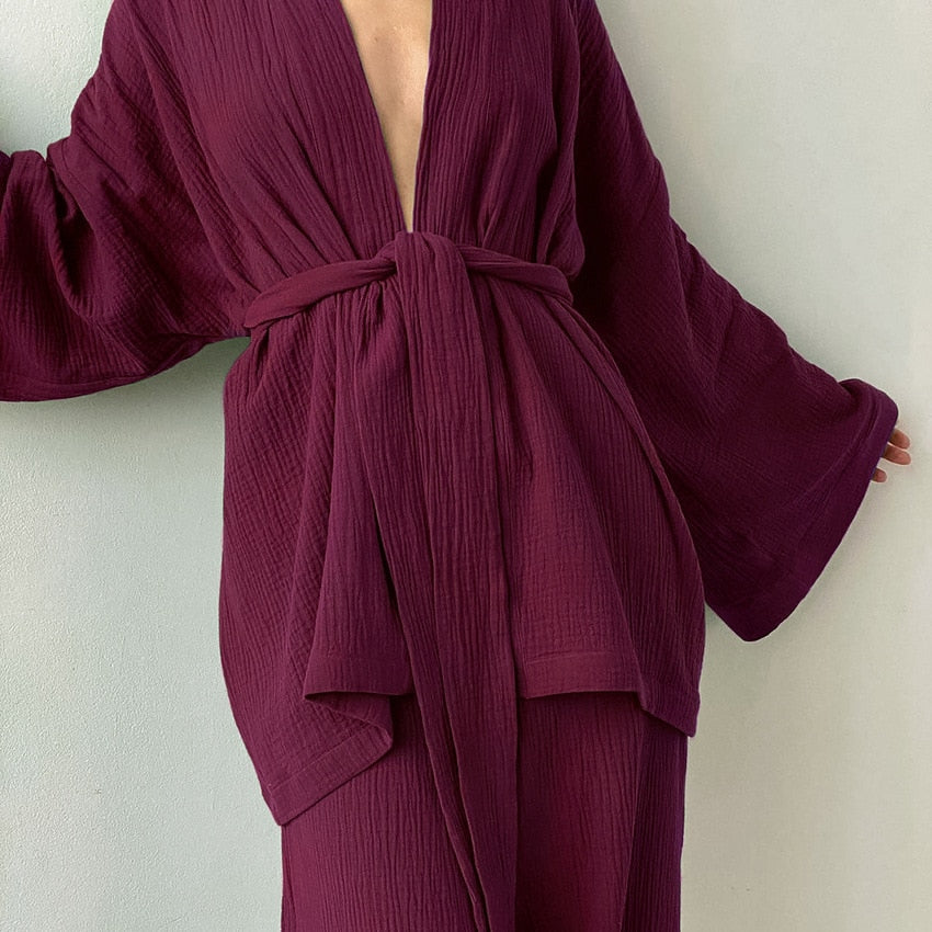 Kimono velours femme