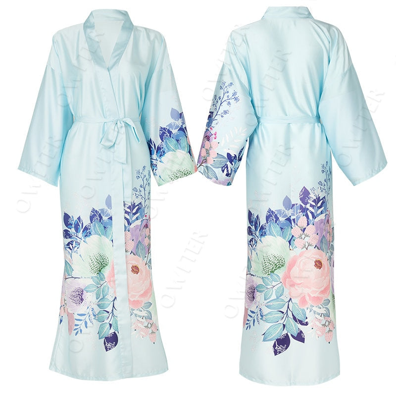 Robe kimono bleu