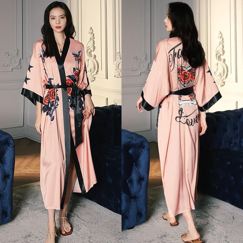 Déshabillé long kimono femme
